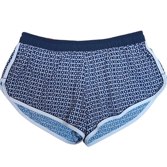 Rabbit Women's Repeats 2" short XOXO rainbow print athletic running shorts lined - Picture 2 of 7